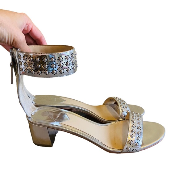 B BRIAN ATWOOD Metallic Studded Ankle Wrap Kendall Sandal - Picture 2 of 10